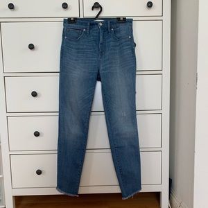 Madewell 10” High Waisted Tulip Hem Jeans